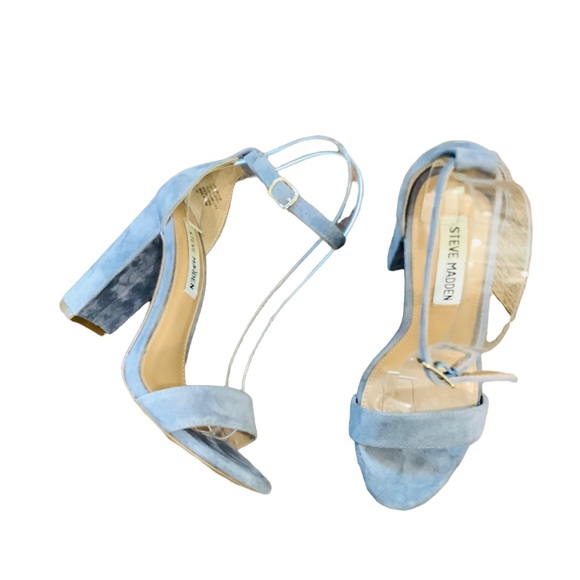 Steve Madden Carrson 6.5 Leather Suede Heels - Picture 9 of 9